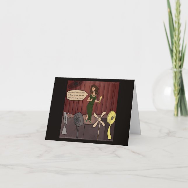 I Adore My Fans Punny Comic Greetingcard Card (Front)