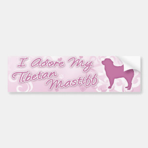 I Adore my Tibetan Mastiff Bumper Sticker