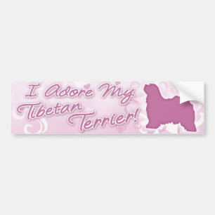 I Adore my Tibetan Terrier Bumper Sticker