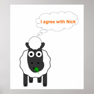 I Agree With Nick ~ Political U.K General Election Poster