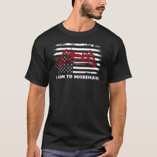 I Aim to Misbehave Archery Sayings T-Shirt