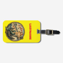 I Aim to Misbehave Mermaid luggage tag