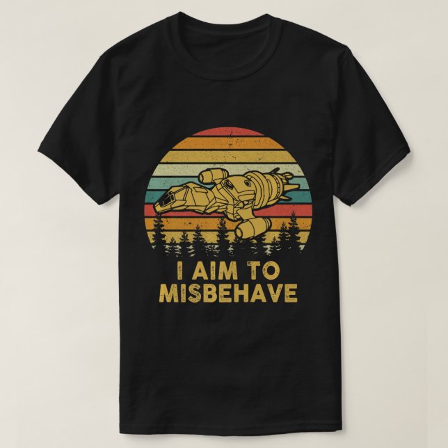 I Aim To Misbehave Premium T-Shirt (Design Front)