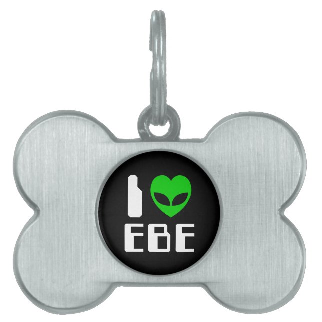I Alien Heart EBE Pet Tag (Front)
