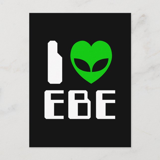 I Alien Heart EBE Postcard (Front)