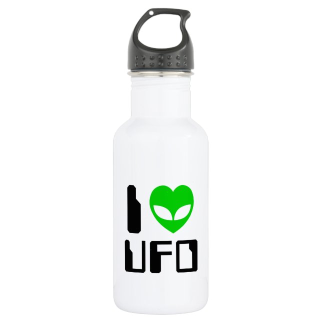 I Alien Heart UFO 532 Ml Water Bottle (Front)