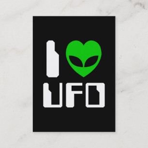 I Alien Heart UFO Business Card