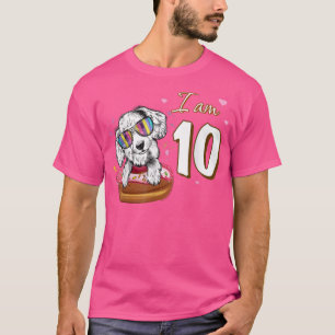 I am 10 Birthday Cute Lovely Spaniel with Donut Do T-Shirt