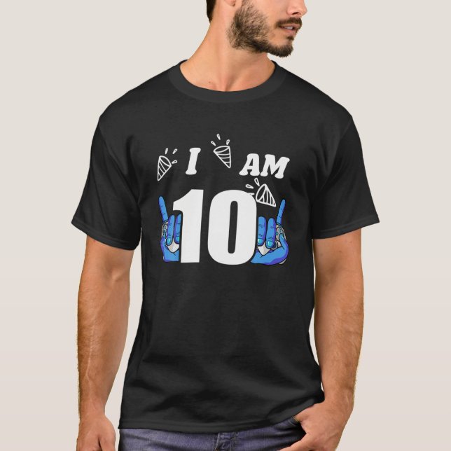 I Am 10 Birthday With Controller T-Shirt (Front)