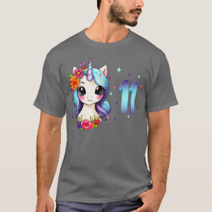 I am 11 with unicorn girl birthday 11 years old T-Shirt