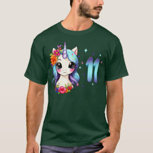 I am 11 with unicorn girl birthday 11 years old T-Shirt