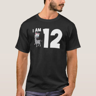 I Am 12 Zebra 12 Years Old T-Shirt