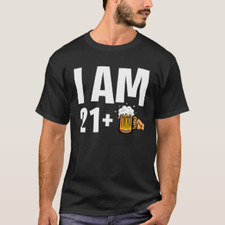 I AM 21 Beer 22Th Birthday Drinking Beer 22 Years T-Shirt