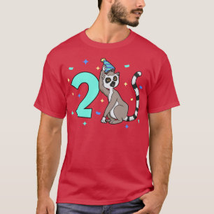 I am 2 with lemur kids birthday 2 years old T-Shirt