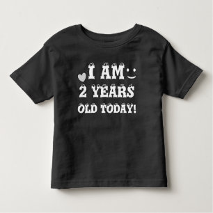 I AM 2 YEARS OLD TODAY Cute Birthday Toddler T-Shirt