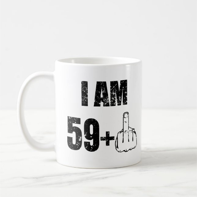 I am 60 years old funny birthday mens shirt coffee mug (Left)