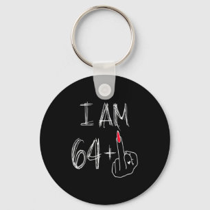 I Am 64 Plus 1 Funny For A 64th Birthday For Women Key Ring