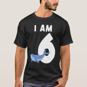 I Am 6 Blue Whale 6 Years Old T-Shirt