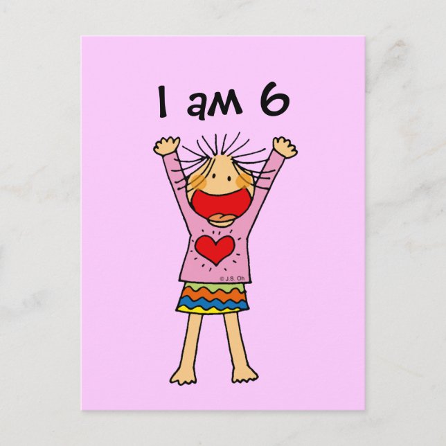 I am 6 postcard (Front)