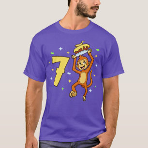 I am 7 with ape kids birthday 7 years old T-Shirt
