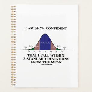 I Am 99.7% Confident Fall Within 3 Standard Dev Planner