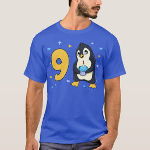 I am 9 with penguin kids birthday 9 years old T-Shirt