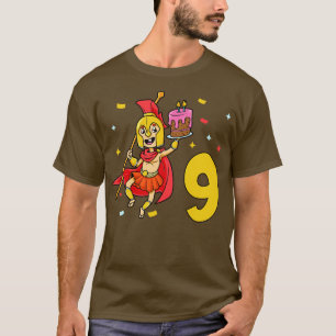 I am 9 with Spartan kids birthday 9 years old T-Shirt