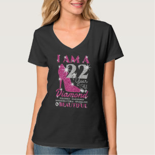 I Am A 22 Year Old Diamond Womens 22nd Birthday T-Shirt
