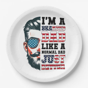 I Am A Bearded Dad Paper Plate