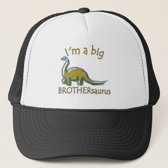 I am a big brothersaurus solo trucker hat (Front)