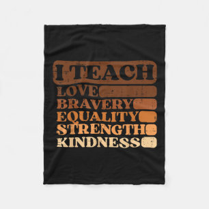 I Am A Black Man Inspirational Mens Black History Fleece Blanket