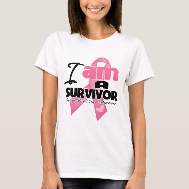 I am a Breast Cancer Survivor T-Shirt (Front)