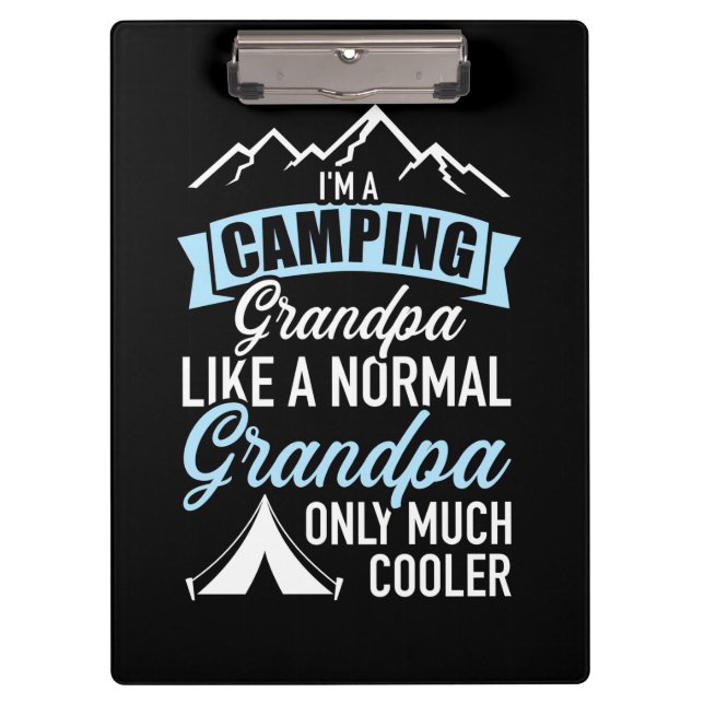 I Am A Camping Grandpa Clipboard (Front)