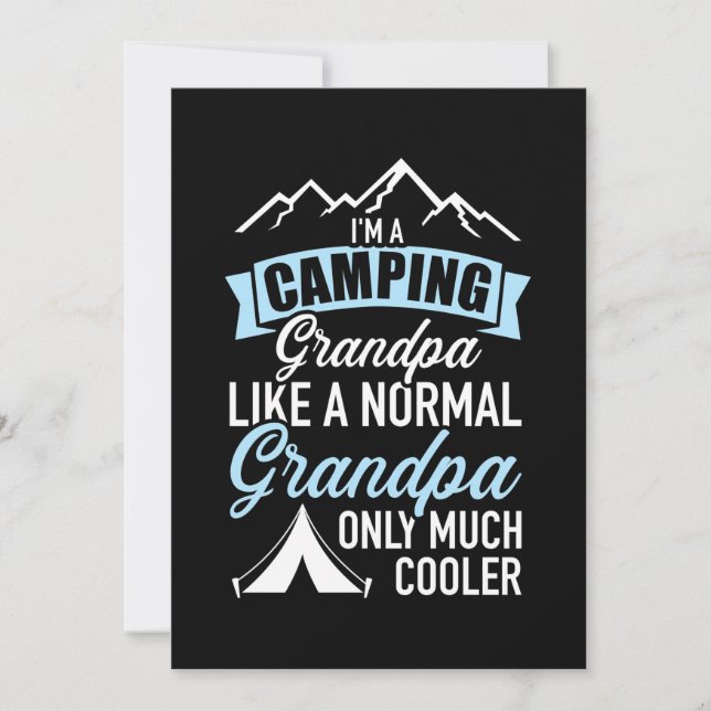 I Am A Camping Grandpa Invitation (Front)