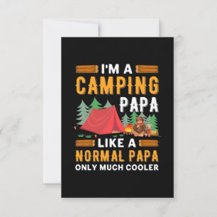 I Am A Camping Papa RSVP Card