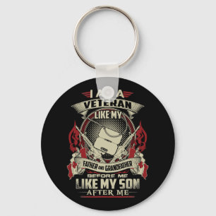 I AM A CANADIAN VETERAN LIKE MY FATHER BEFORE ME 3 KEY RING