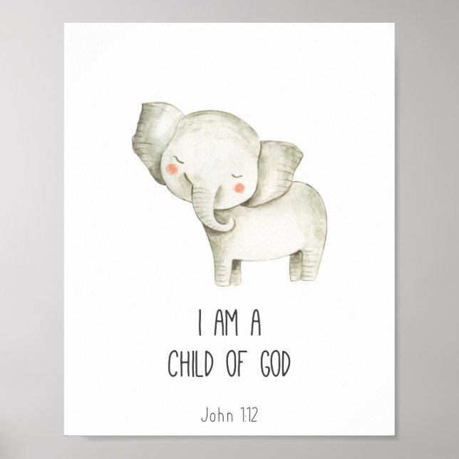 I am a Child of God Bible Verse Poster (Front)