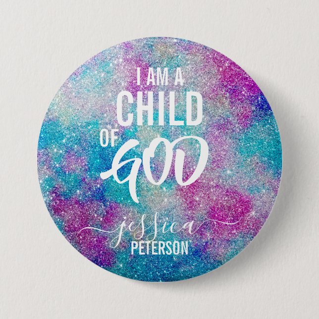 "I AM A CHILD OF GOD" Button Pin (Front)