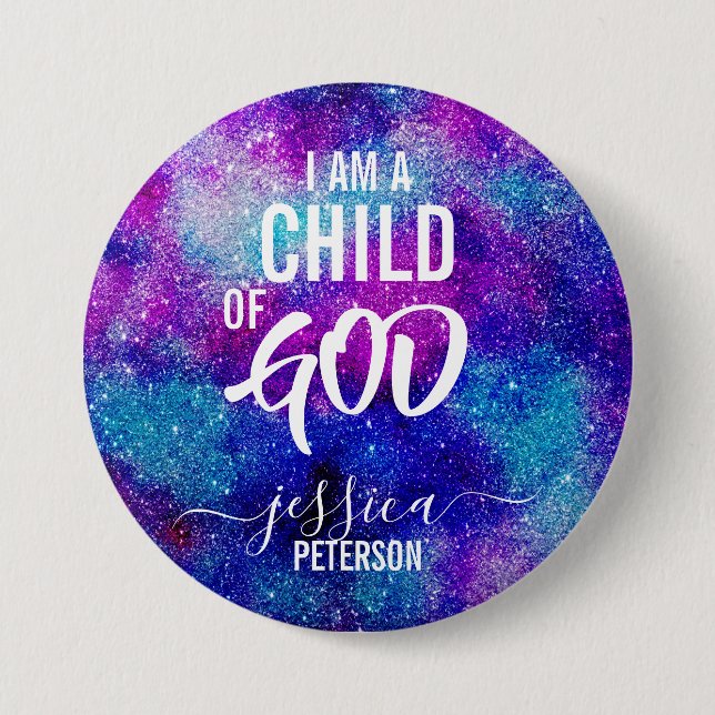"I AM A CHILD OF GOD" Button Pin (Front)