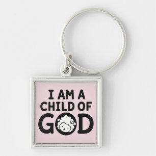 I AM A CHILD OF GOD   Christian Baby Shower Gift Key Ring