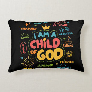 I am a Child of God Christian Retro Jesus Faith De Decorative Cushion