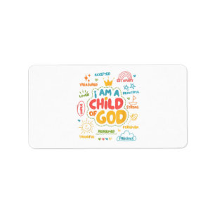 I am a Child of God Christian Retro Jesus Faith De Label