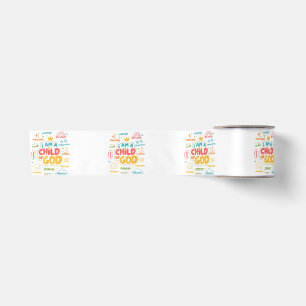 I am a Child of God Christian Retro Jesus Faith De Satin Ribbon