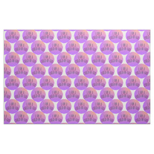 I Am a Child of God Purple Dotted Fabric