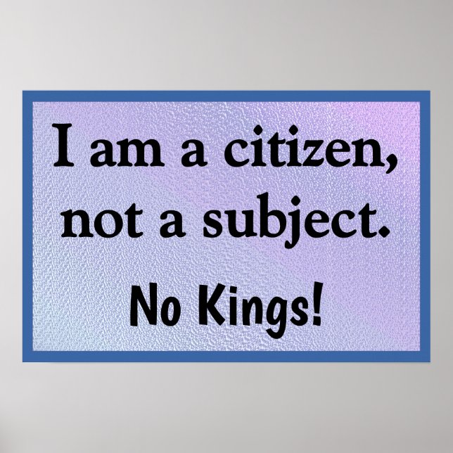 I Am A Citizen Poster (Front)
