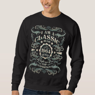 I Am A Classic Runs Since 1964 Mens Vintage Car B Sweatshirt