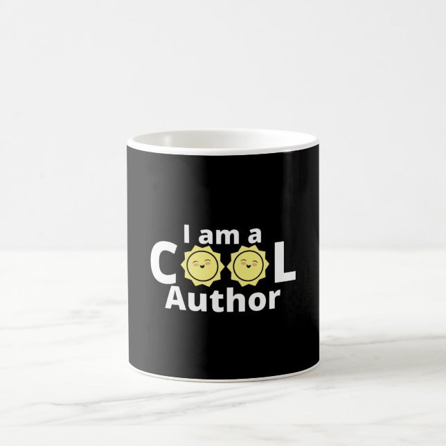 I am a cool Author design - with a yellow sun Coffee Mug (Center)