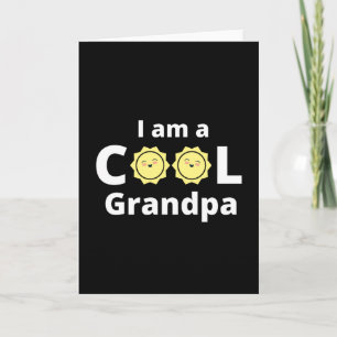 I am a cool grandpa design - with a yellow sun card