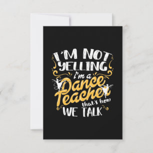I Am A Dance Teacher RSVP Card