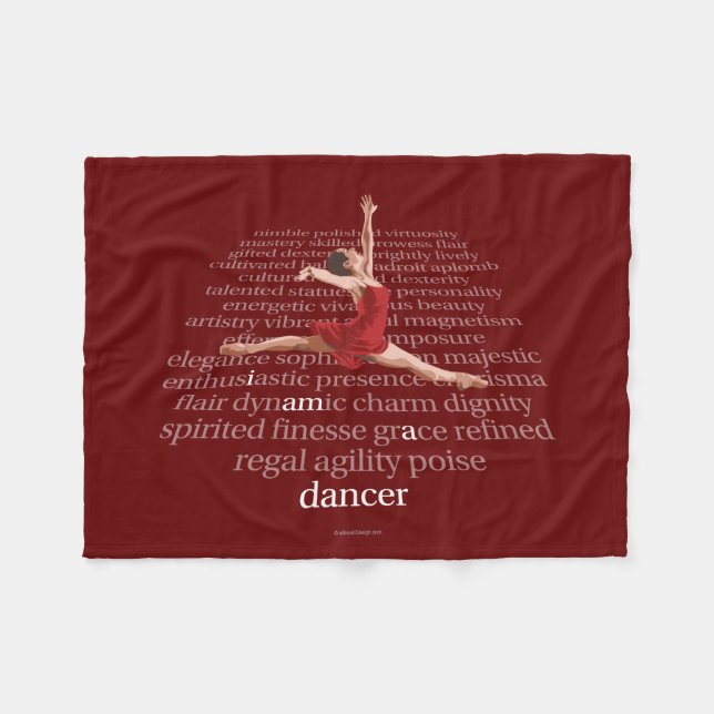 I Am A Dancer Fleece Blanket (Front (Horizontal))